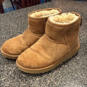 UGG Tan Sheepskin Ankle Boots